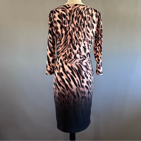 Jennifer Lopez Animal Leopard Print Ombre Snake Wrap Dress - Picture 9 of 15